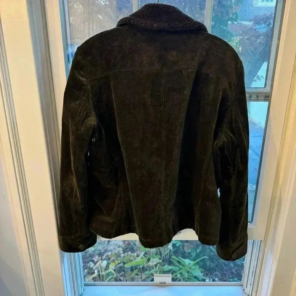 Ralph Lauren Women’s Corduroy Jacket Zip Up, Quilted Lining Olive Green Size XL - Picture 3 of 11